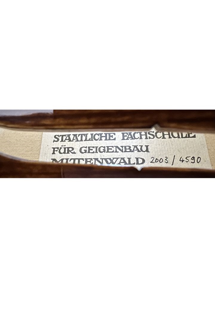 Staatliche Fachschule für Geigenbau - Mittenwald Anno 2003 - B-107 - 40,3